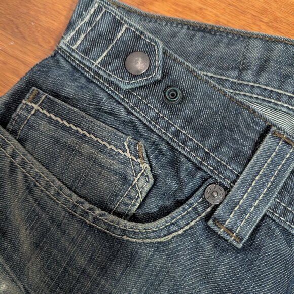 Levis 514 Denim Jeans Mens 31x32 Dark Wash Blue Straight - Picture 7 of 10